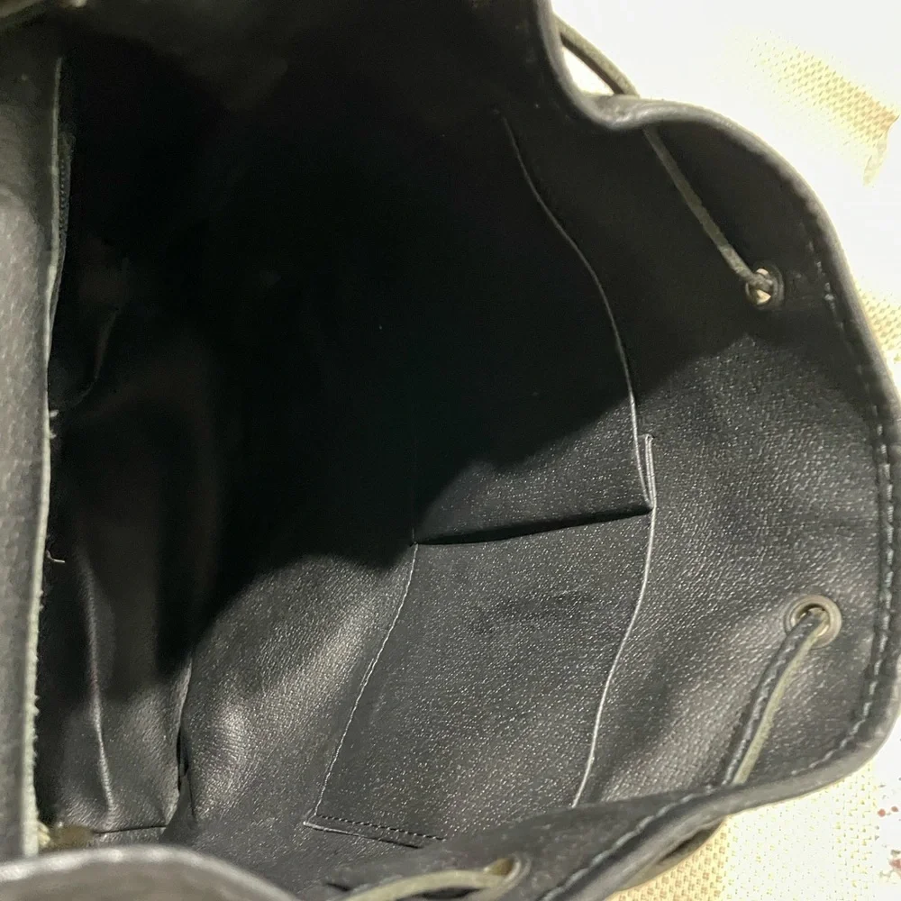 LEATHER ITALY Florence Large Black Backpack Bag